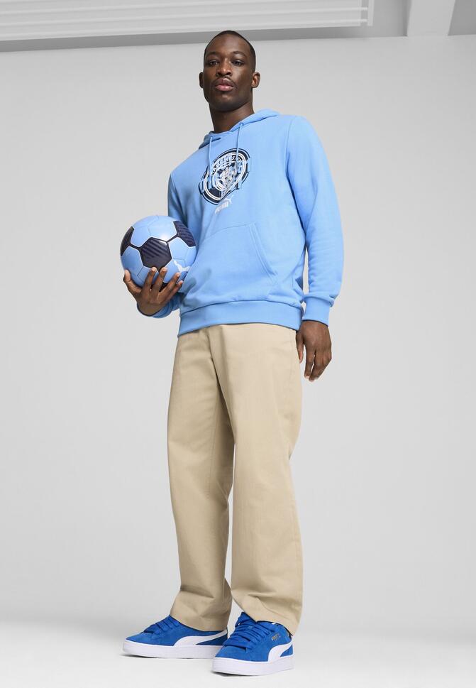 Męska bluza z kapturem ftblCULTURE Manchester City PUMA Team Light Blue