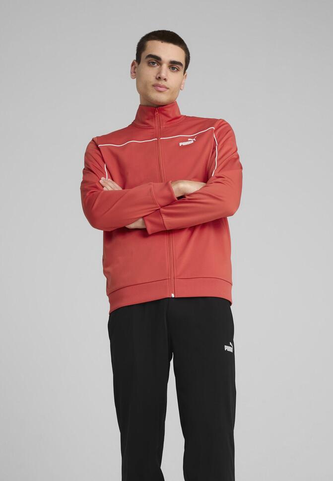 Męski dres z poliestru z wypustką PUMA Red Fire thumbnail