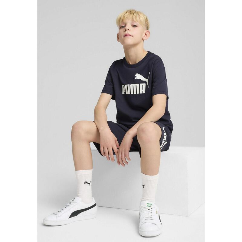 Tricou copii logo mare, mânecă scurtă, albastru PUMA