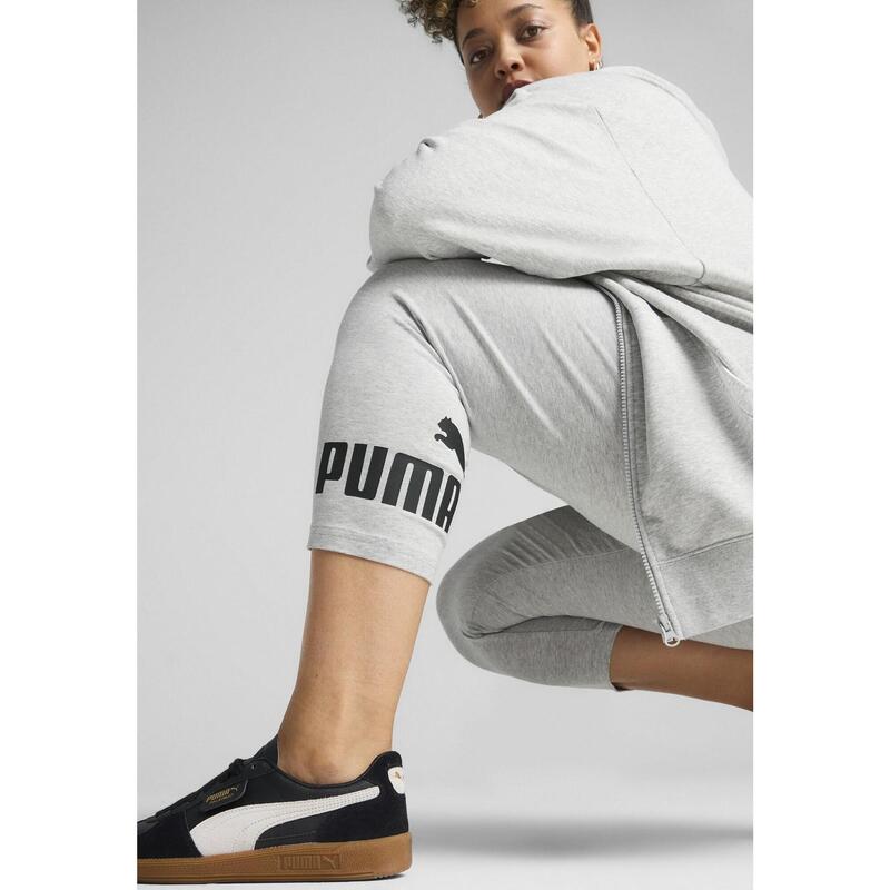 Damskie legginsy 3/4 z małym logo No. 1 ESS PUMA Light Gray Heather