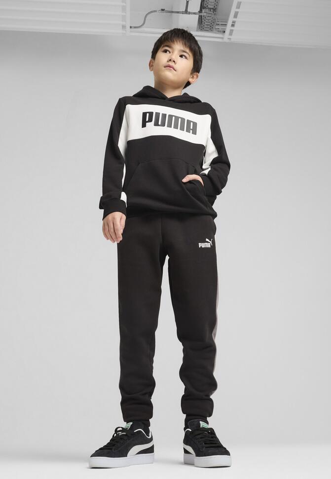 Młodzieżowe spodnie dresowe Essentials Block PUMA Black
