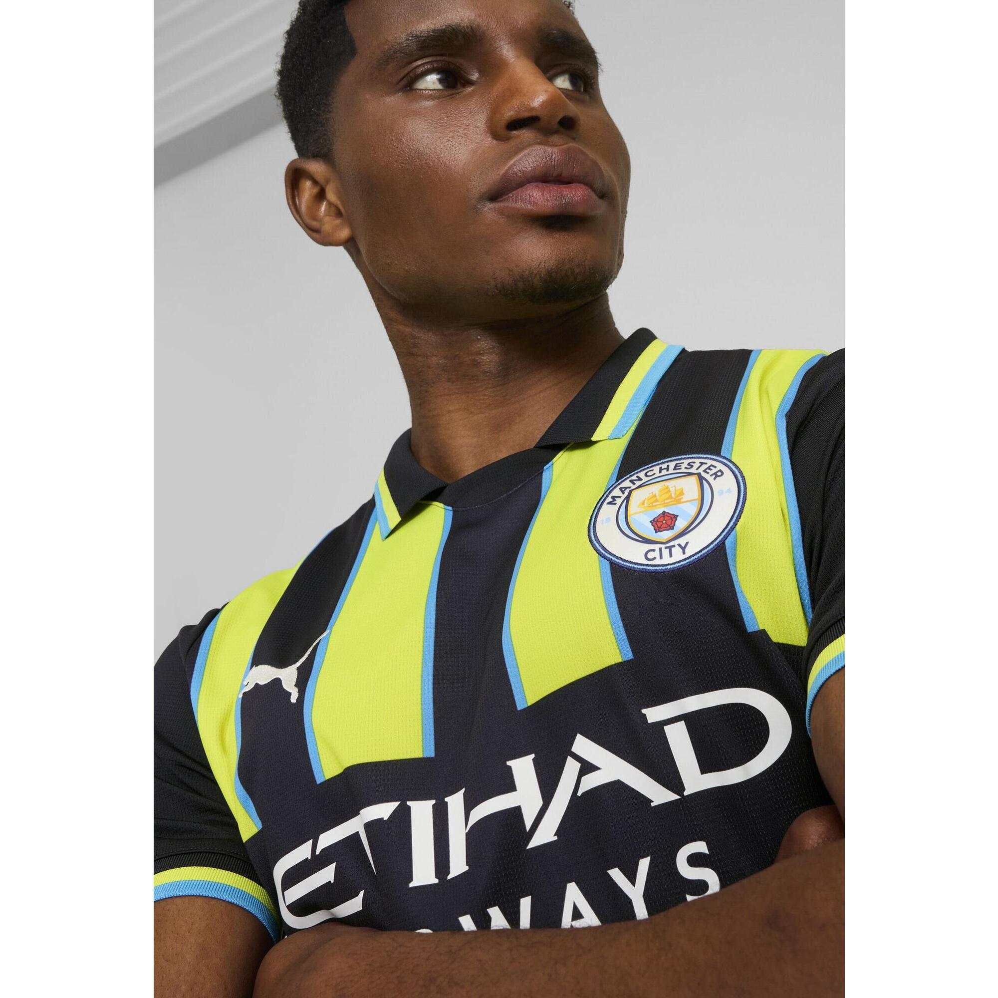 Męska koszulka wyjazdowa Manchester City 24/25 PUMA New Navy Yellow Glow Blue