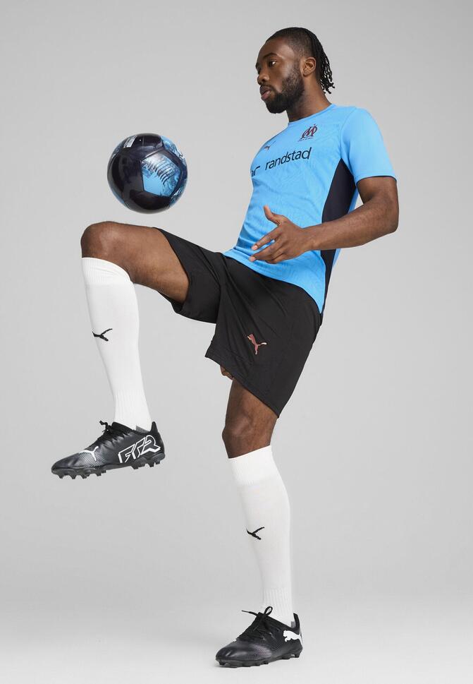 Męska koszulka treningowa Olympique Marsylia PUMA Bleu Azur Copper Blue Metallic