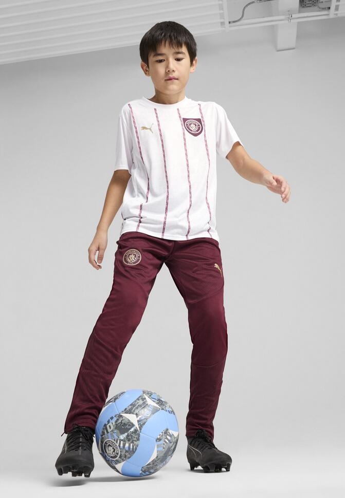 Młodzieżowe spodnie treningowe Manchester City PUMA Dark Jasper Red