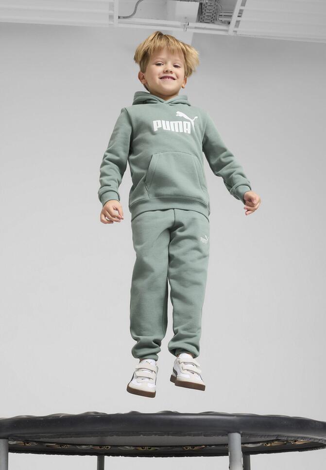 Dziecięce polarowe spodnie dresowe ESS z logo No. 1 PUMA Green Moon