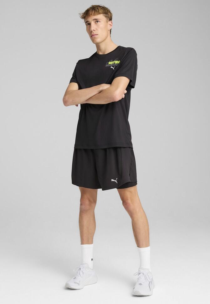 Męska koszulka do biegania z grafiką NITRO™ PUMA Black