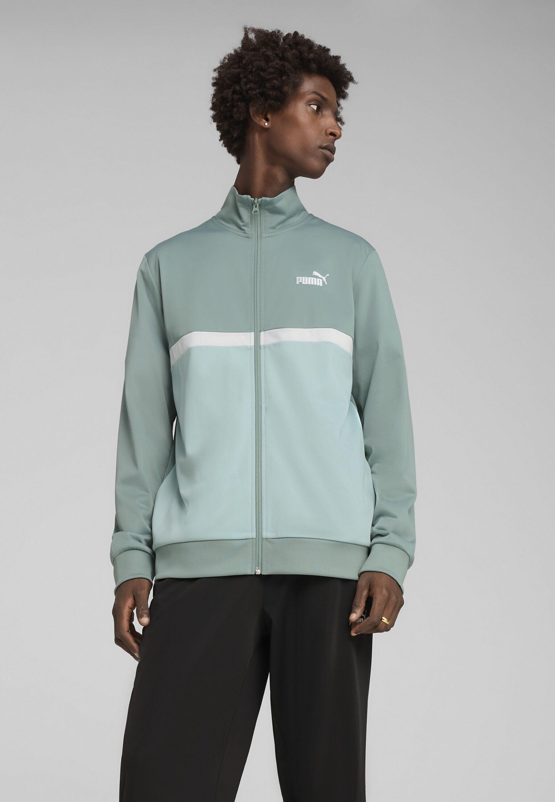 Poly Colourblock trainingspak voor heren PUMA Green Moon 2/7