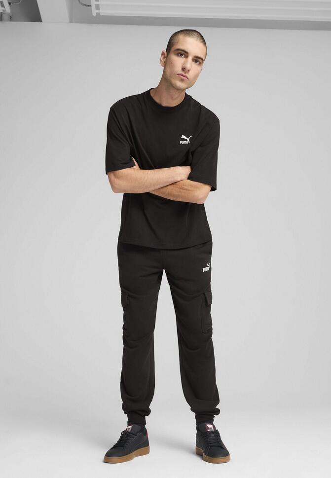 Męskie bojówki z Essentials z logo No. 1 PUMA Black