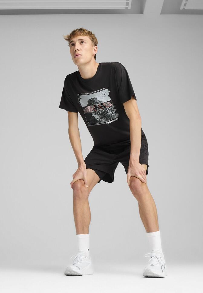 Męska koszulka do biegania GRAPHICS SEASONS PUMA Black