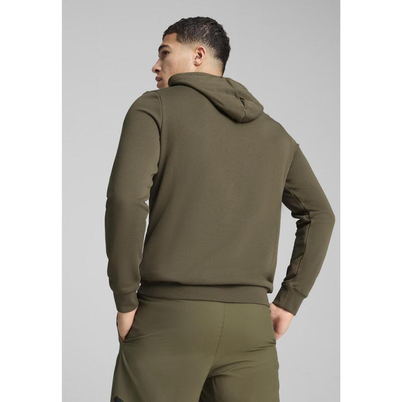 Hoodie avec logo N° 1 bicolore Essentials Homme PUMA Loden Green