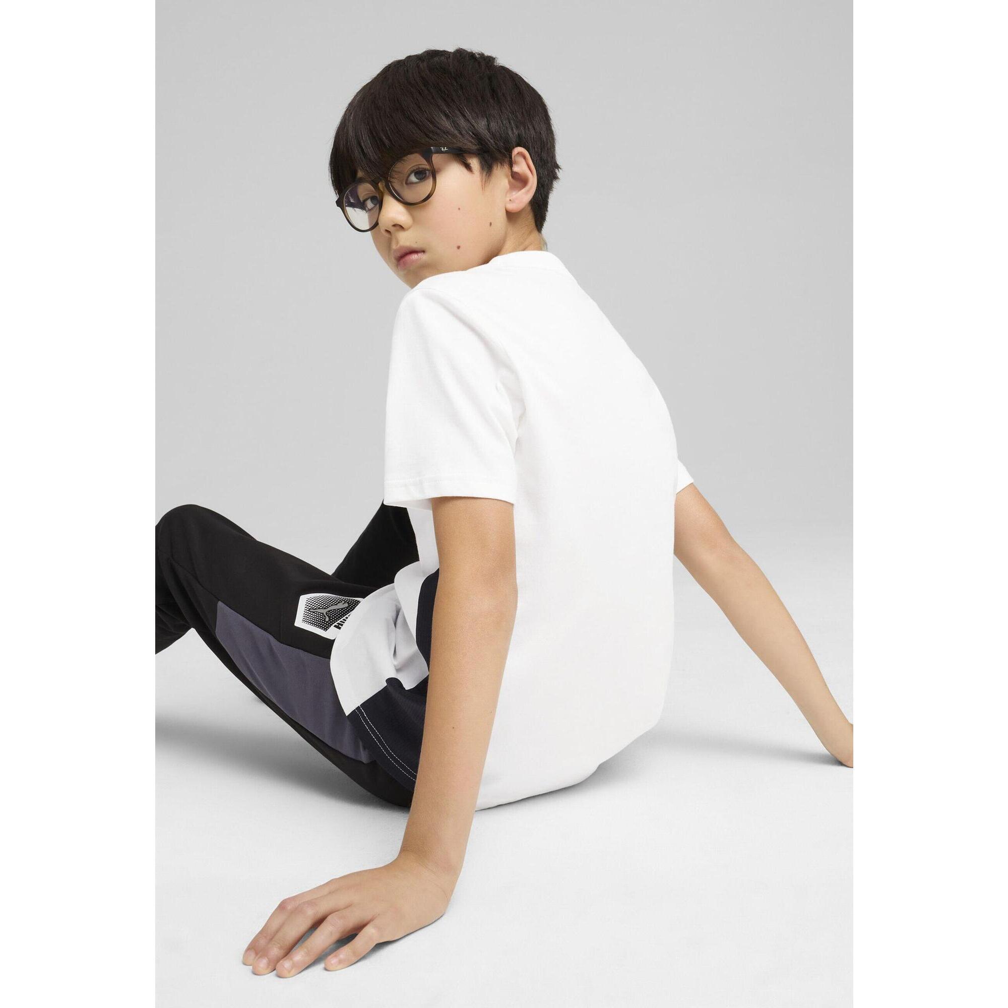 Młodzieżowa koszulka Active Sports z grafiką PUMA White