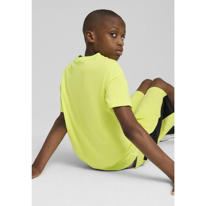 Młodzieżowa koszulka Active Sports z grafiką PUMA Lemon Sherbert Yellow