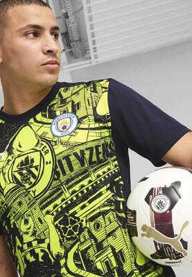 Manchester city pre-match voetbalshirt met korte mouw voor heren puma