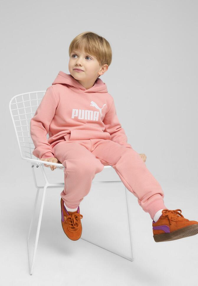 Dziecięca polarowa bluza z kapturem ESS z logo No. 1 PUMA Pinkscape Pink thumbnail