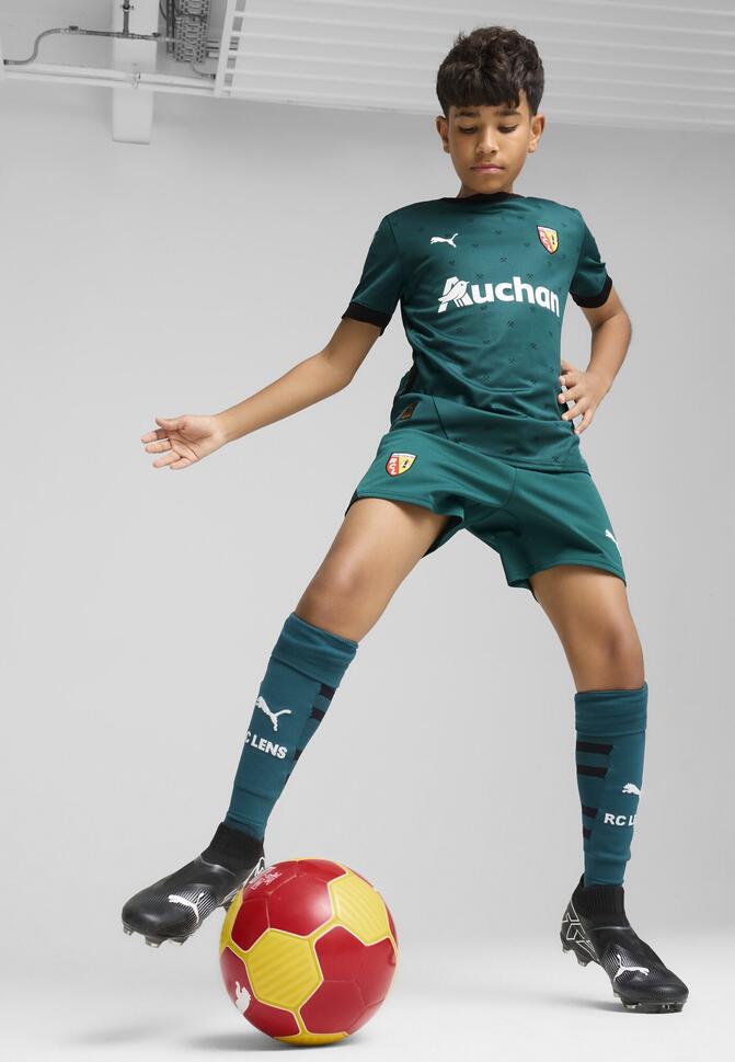 Młodzieżowa koszulka wyjazdowa RC Lens 24/25 PUMA Varsity Green Black