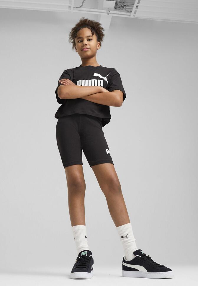 Młodzieżowe krótkie legginsy ESS z logo No. 1 PUMA Black