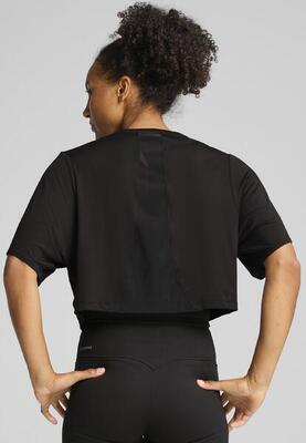 Cloudspun mesh t-shirt voor dames puma black
