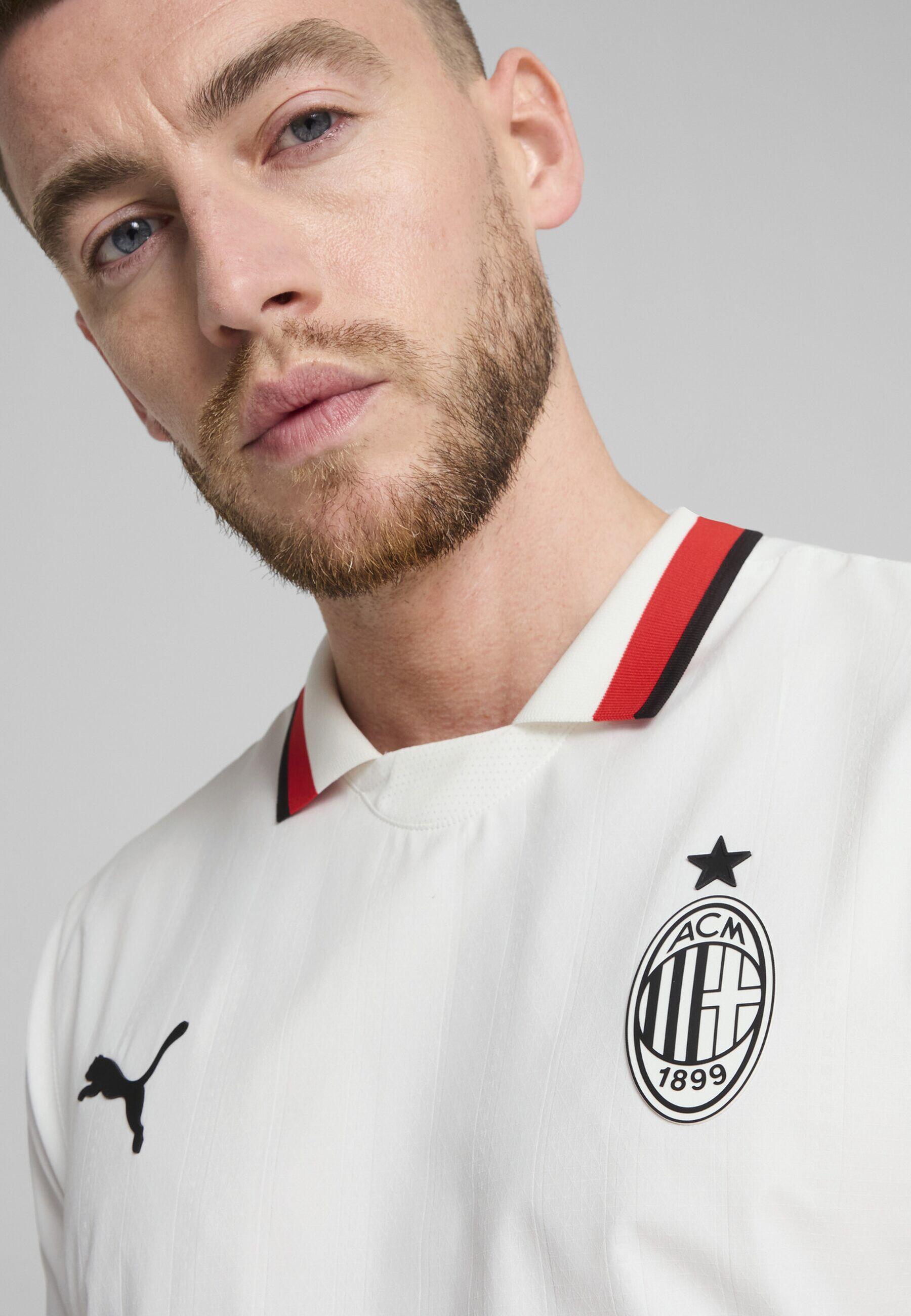 Camisola away autêntica do ac milan 24/25 para homem puma white