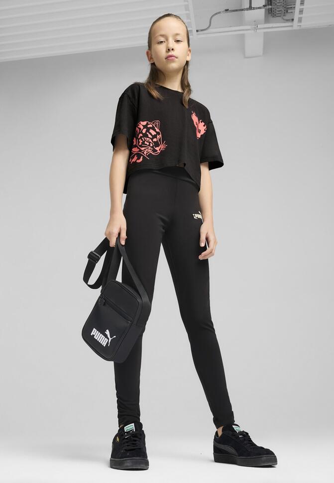 Młodzieżowe legginsy Flaming Love PUMA Black