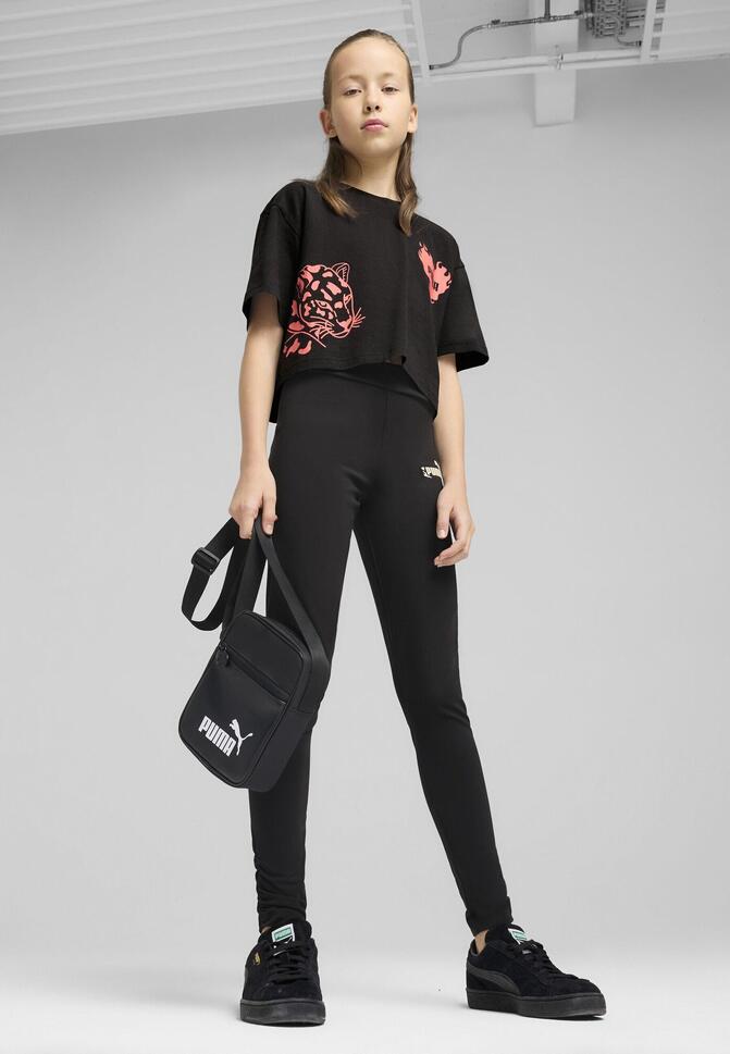 Młodzieżowe legginsy Flaming Love PUMA Black