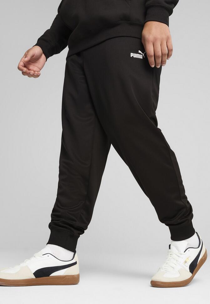 Męskie spodnie poliestrowe Essentials z logo No. 1 PUMA Black