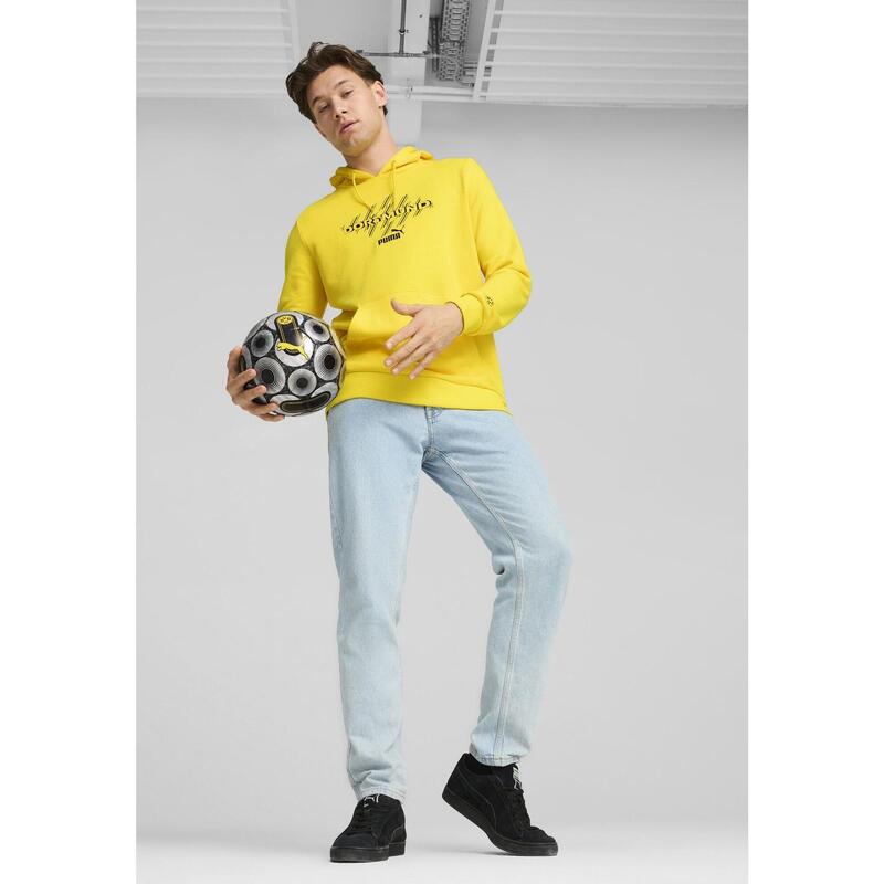 Męska bluza z kapturem ftblCULTURE Borussia Dortmund PUMA Faster Yellow Black