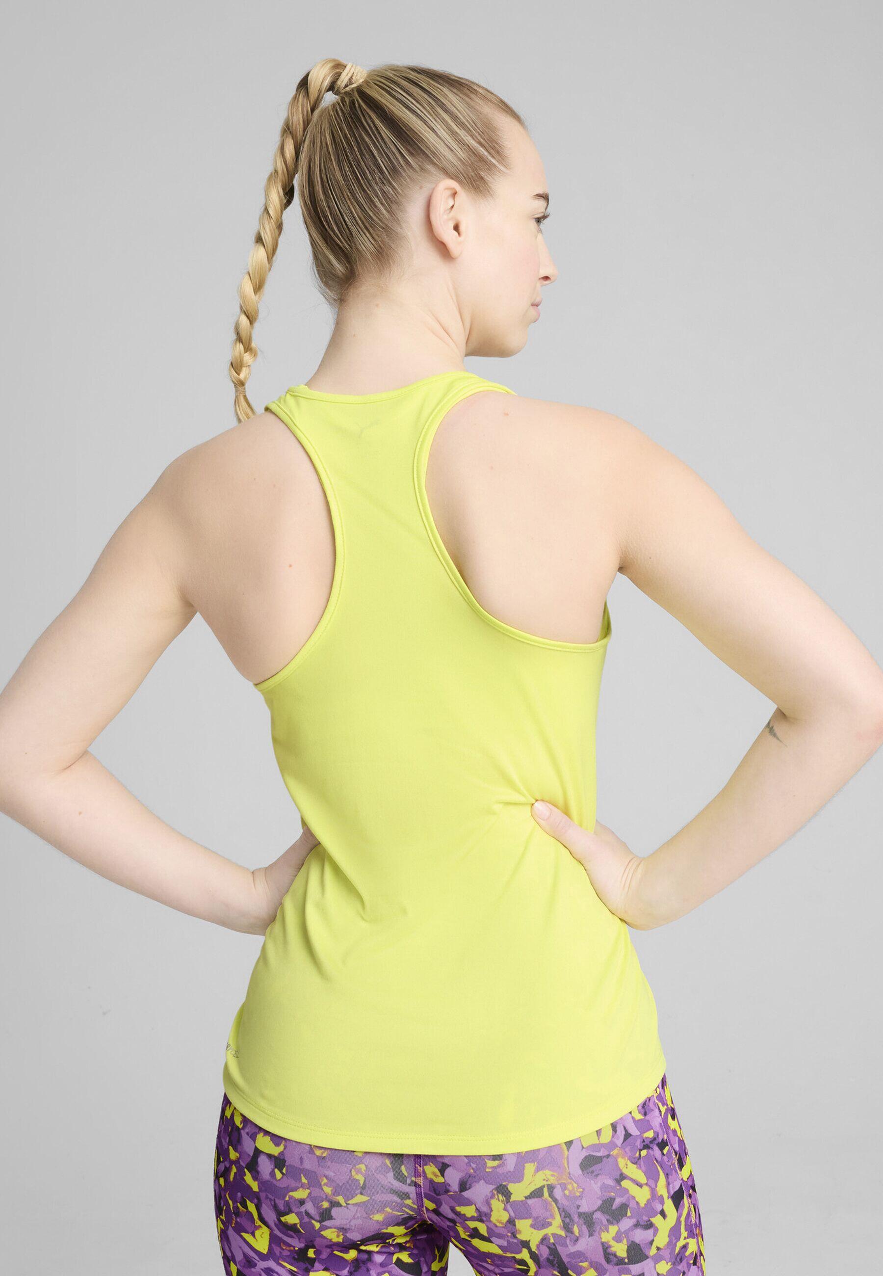 Canotta Racerback TAD ESSENTIALS da donna PUMA Lemon Sherbert Yellow 7/7