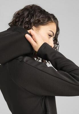 Evostripe hoodie met volledige rits voor dames puma black