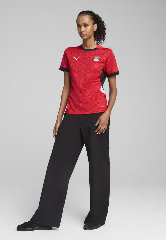 Damska koszulka domowa Egipt 2025 PUMA Red Black
