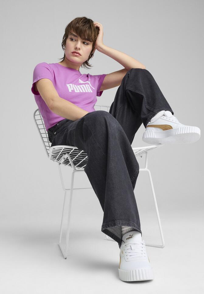 Damska koszulka z logo ESS No. 1 PUMA Wild Berry Purple