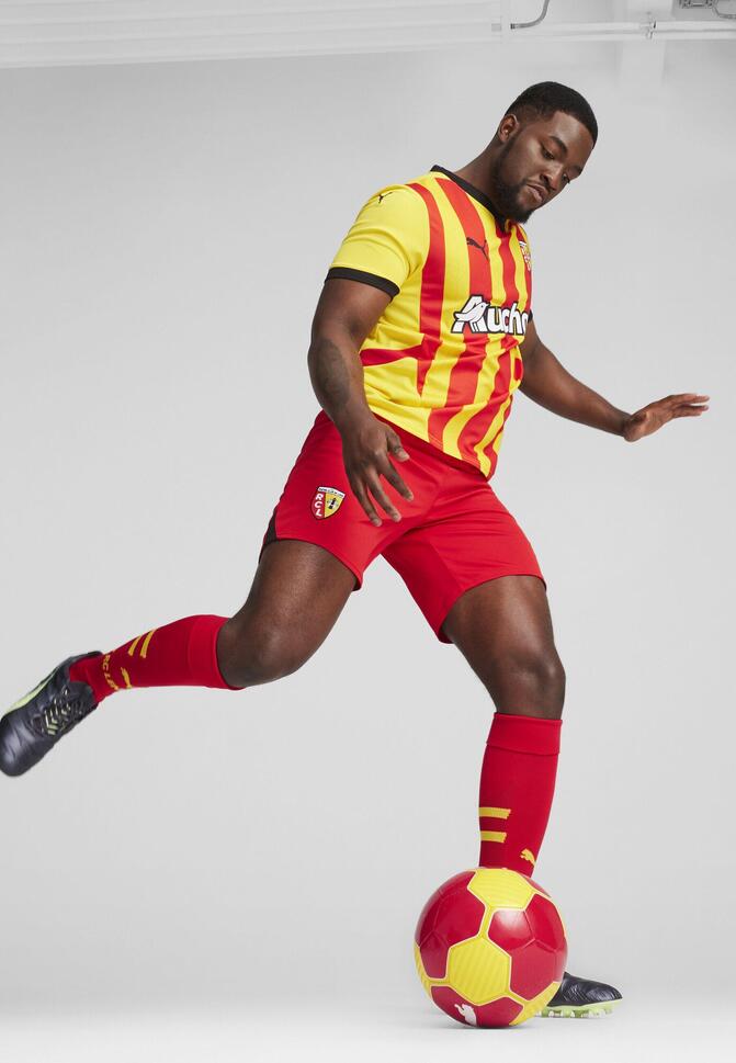 Męska koszulka domowa RC Lens 24/25 PUMA Pelé Yellow Red