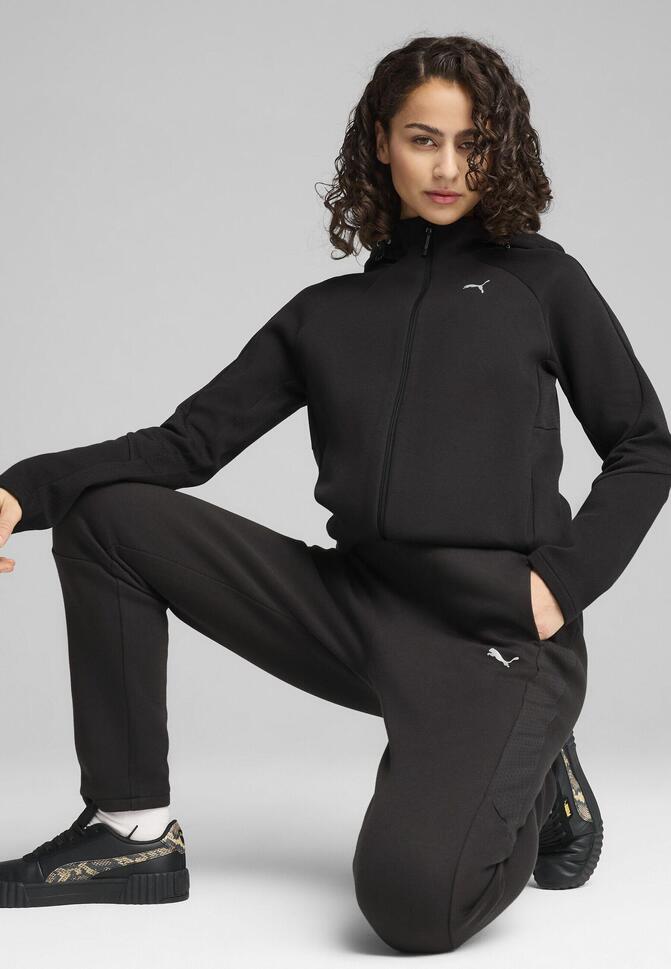 Damska rozpinana bluza z kapturem EVOSTRIPE PUMA Black