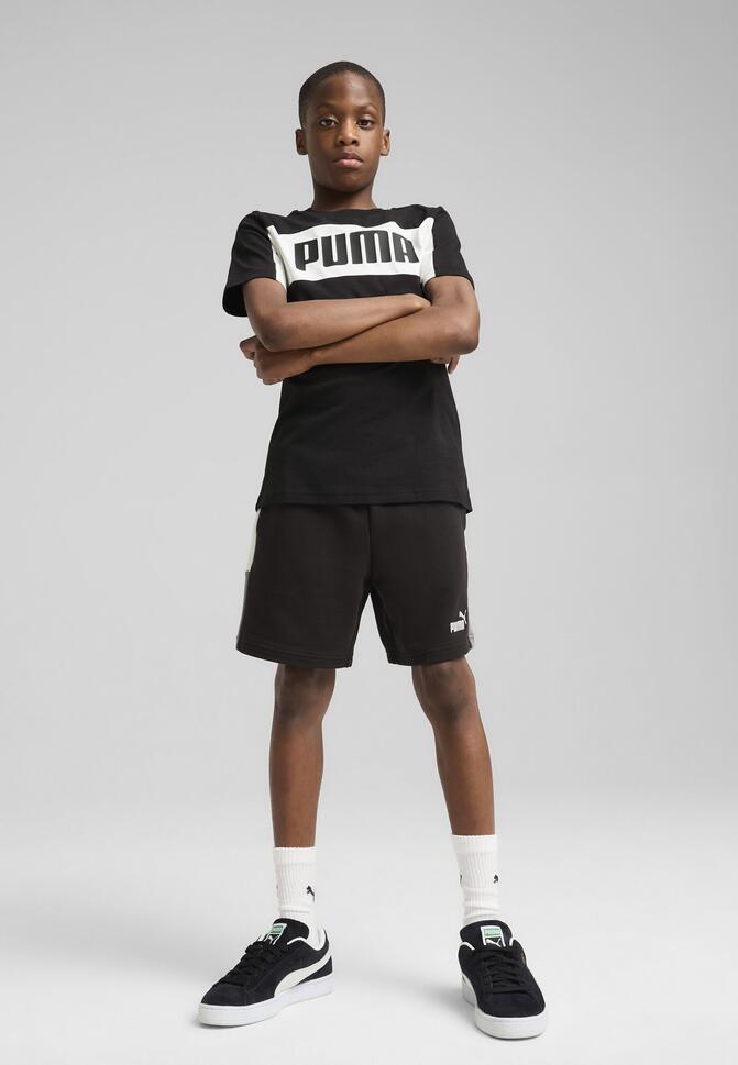 Młodzieżowa koszulka Essentials Block PUMA Black
