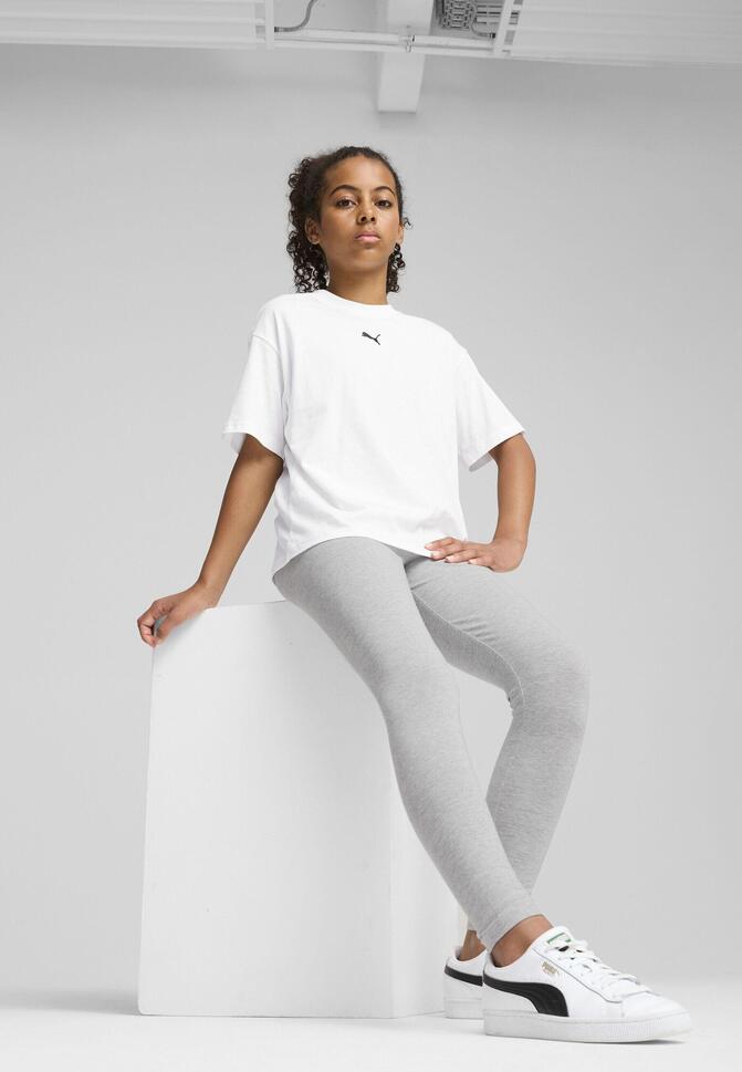 Młodzieżowe legginsy ESS PUMA Light Gray Heather