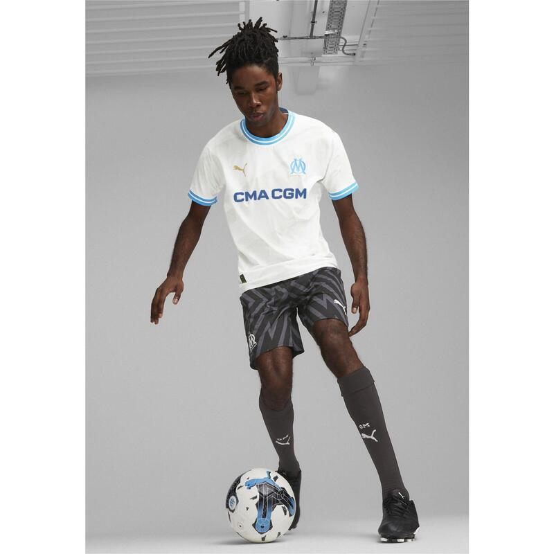 Pánský dres Olympique de Marseille 23/24 PUMA White Bleu Azur Blue