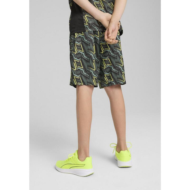 Młodzieżowe tkane szorty Essentials PUMA Black
