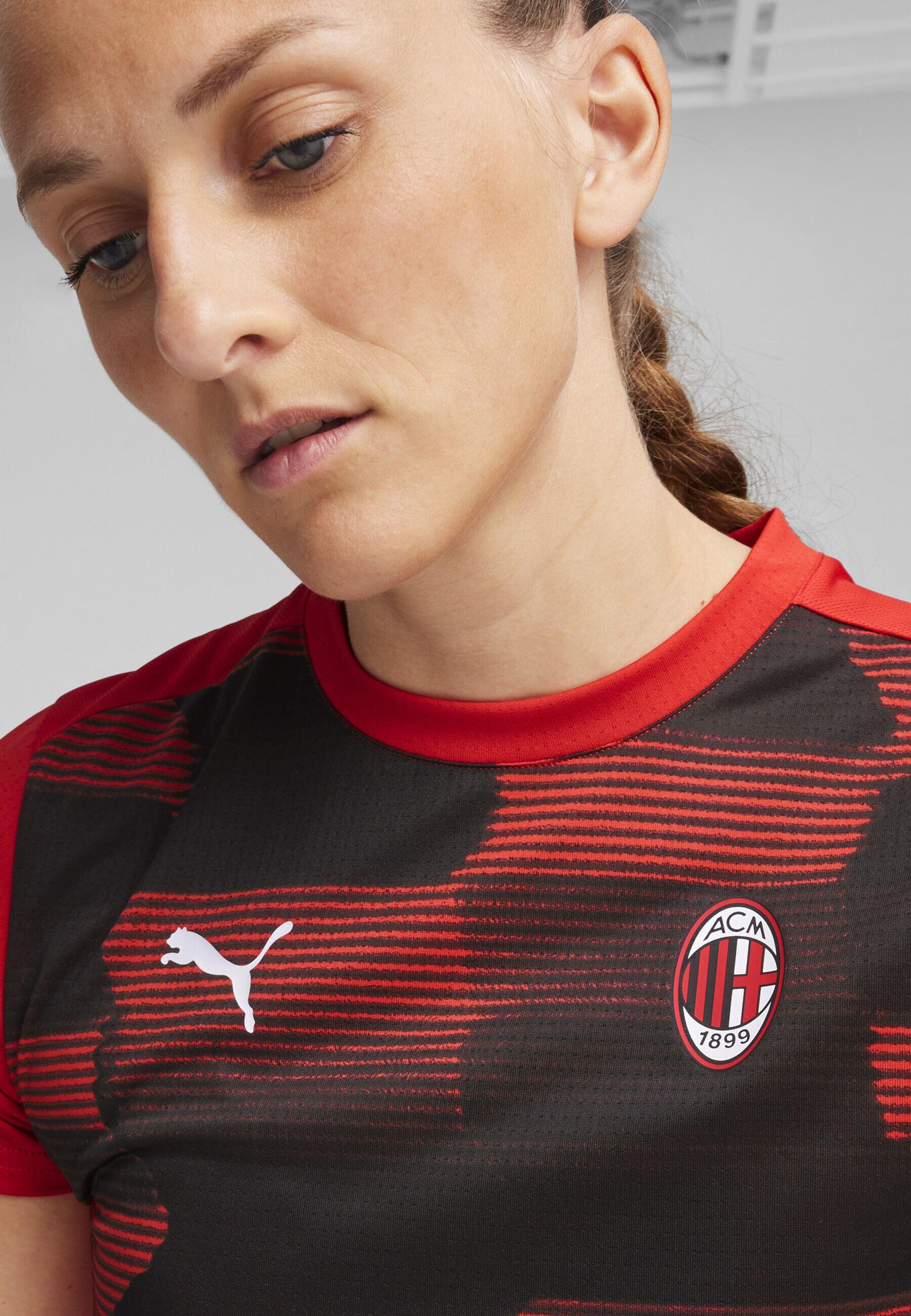 PUMA AC Milan prematch-shirt met korte mouwen voor dames PUMA For All Time Red Black