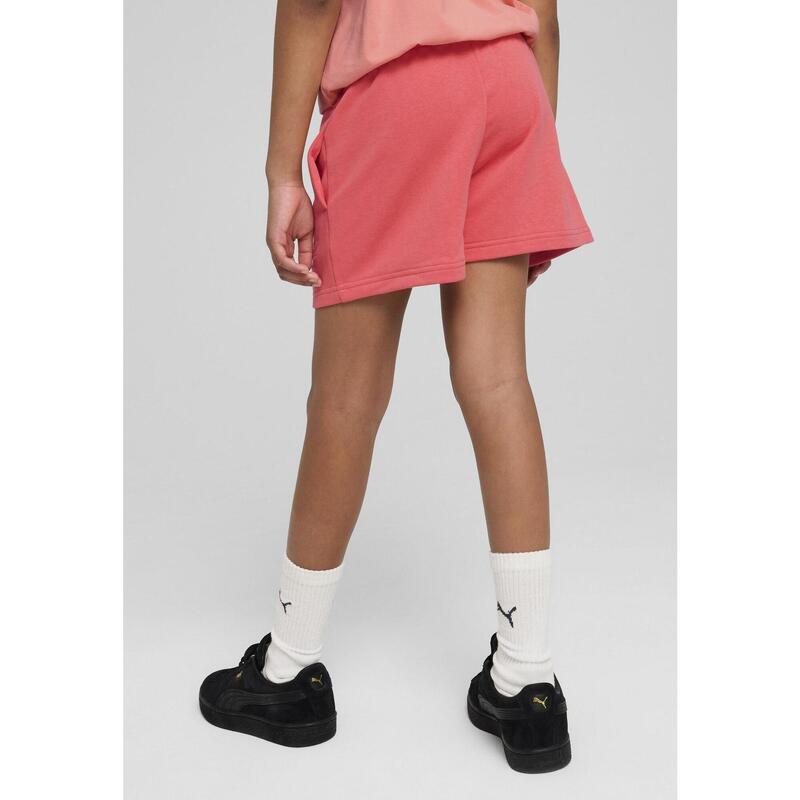 Młodzieżowe szorty Essentials Script PUMA Peach Frost Red