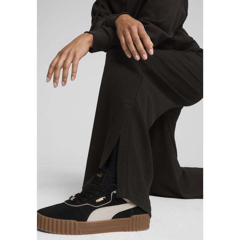 Damskie wygodne spodnie HER o prostym kroju z wysokim stanem PUMA Black