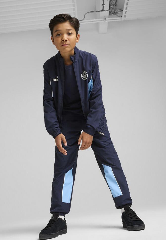 Młodzieżowa kurtka Manchester City ftblARCHIVE PUMA Navy Team Light Blue