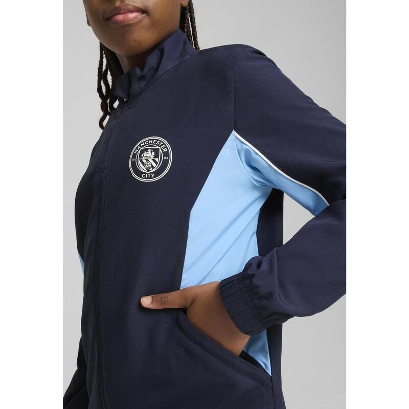 Młodzieżowa kurtka Manchester City ftblARCHIVE PUMA Navy Team Light Blue