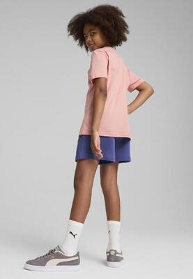 Essentials no.1-logo set met t-shirt en short voor jongeren puma pink fruit