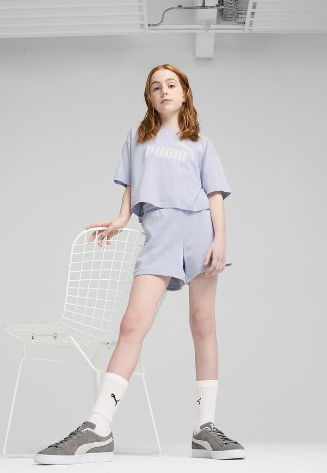 Młodzieżowe szorty ESS z małym logo No. 1 PUMA Cool Weather Blue