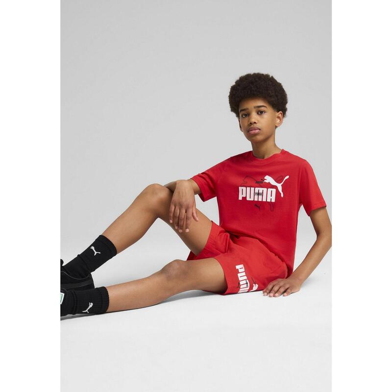 Tricou copii Puma Ess Logo Lab Summer Tee B, Rosu