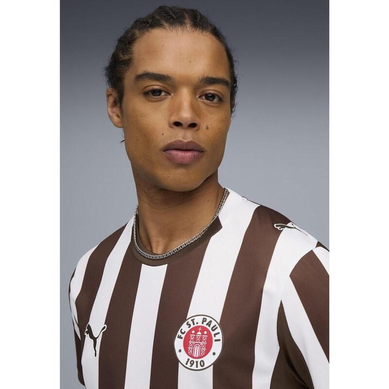 Męska koszulka domowa FC St. Pauli 25/26 PUMA Espresso Brown White