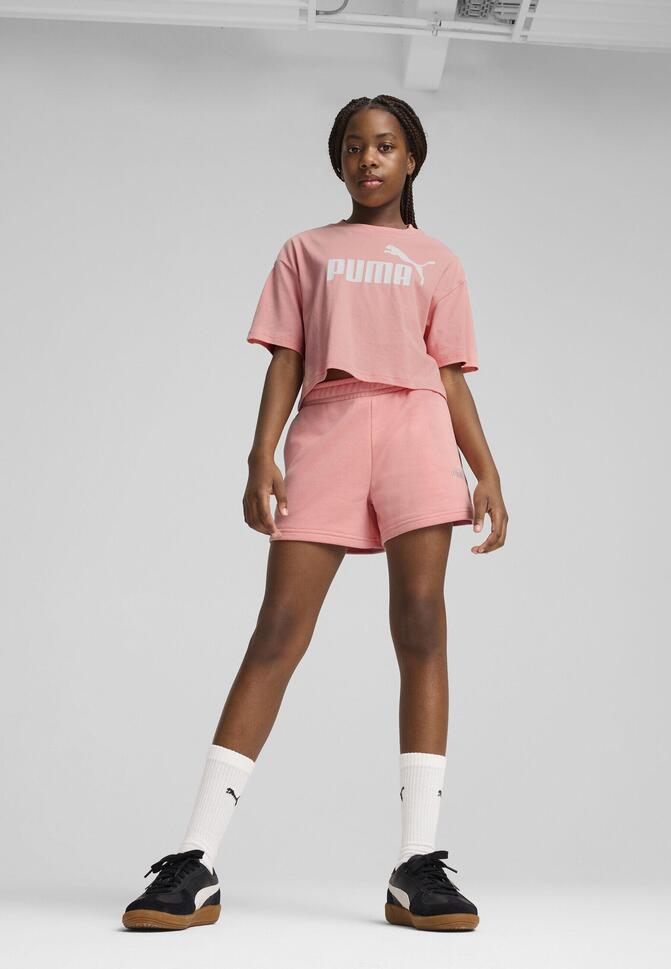 Młodzieżowe szorty ESS z małym logo No. 1 PUMA Pink Fruit