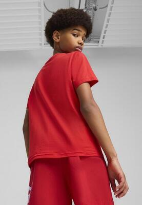 Essentials logo lab zomer-t-shirt voor jongeren puma for all time red