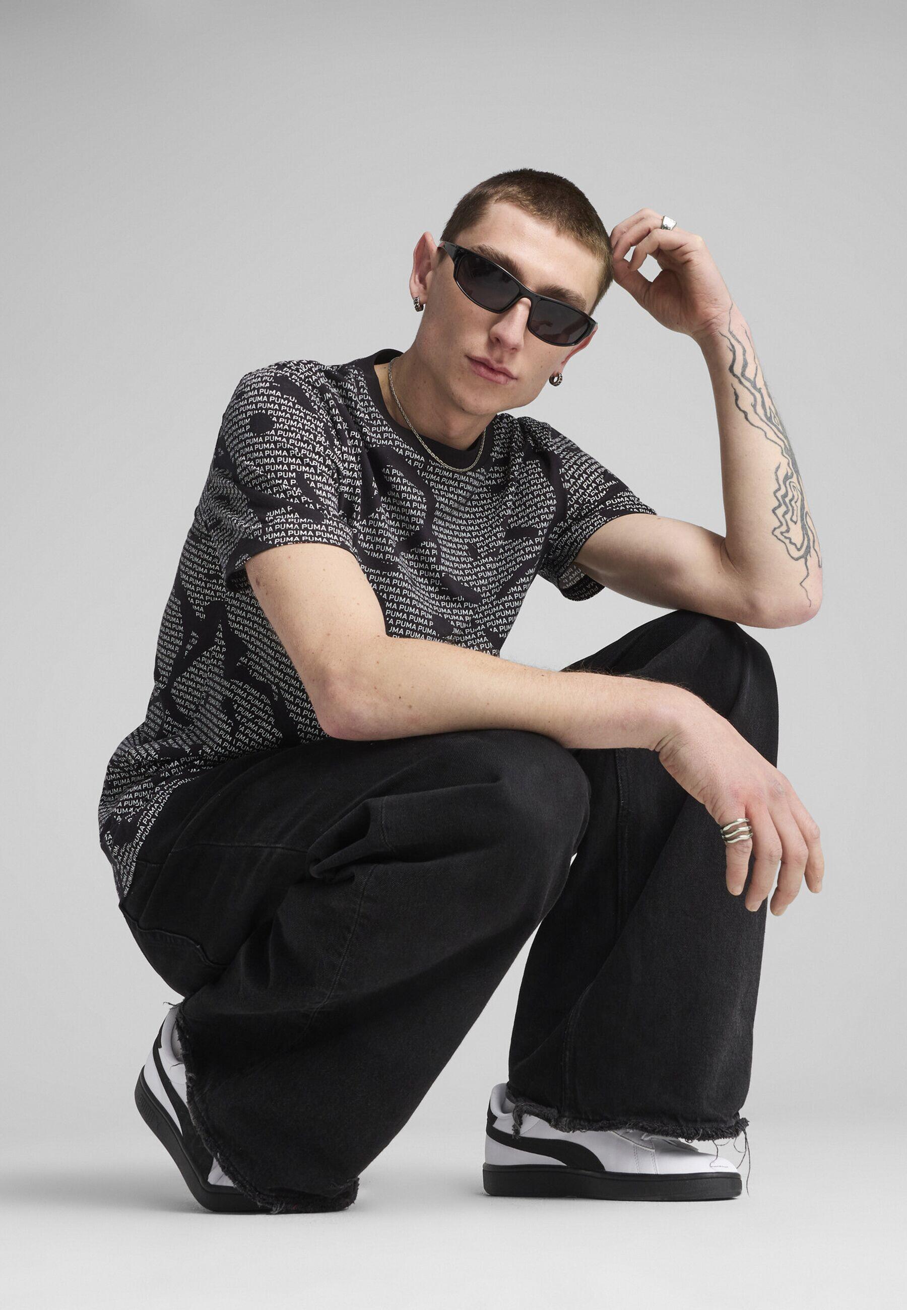 T-shirt Essentials con logo Lab da uomo PUMA Black 7/7