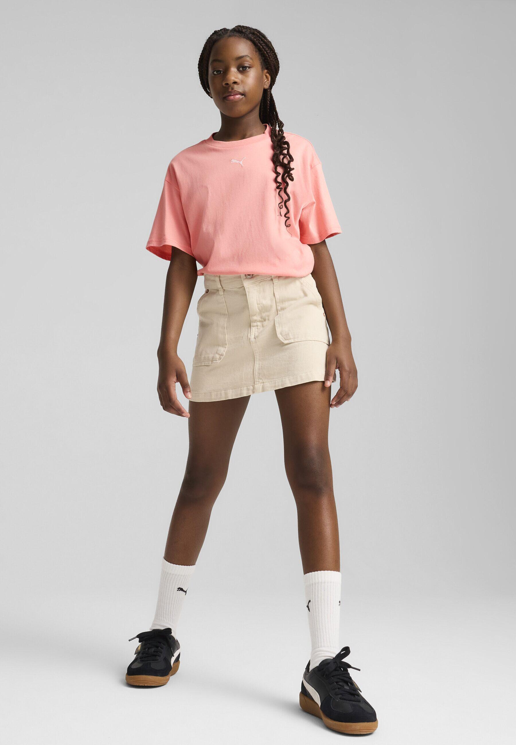 T-shirt boxy Essentials per ragazzi PUMA Pink Fruit 7/7