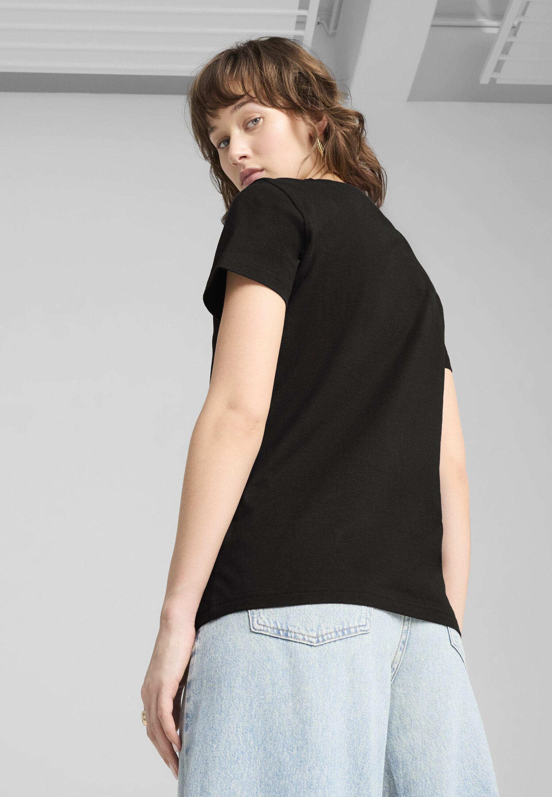 GRAPHICS Floral Cat Logo T-Shirt Damen PUMA Black 6/7